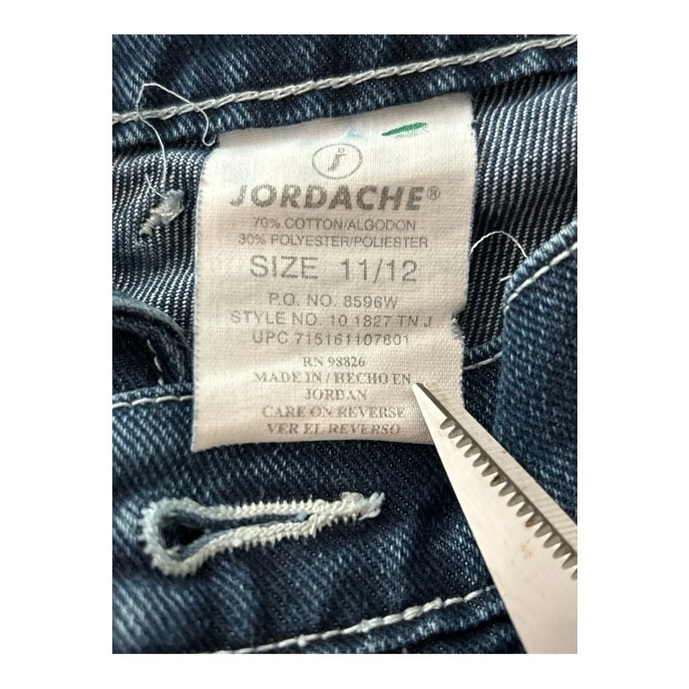 Vintage Jordache jeans, dark blue denim, straight leg,   Size 11 / 12. - Picture 6 of 6